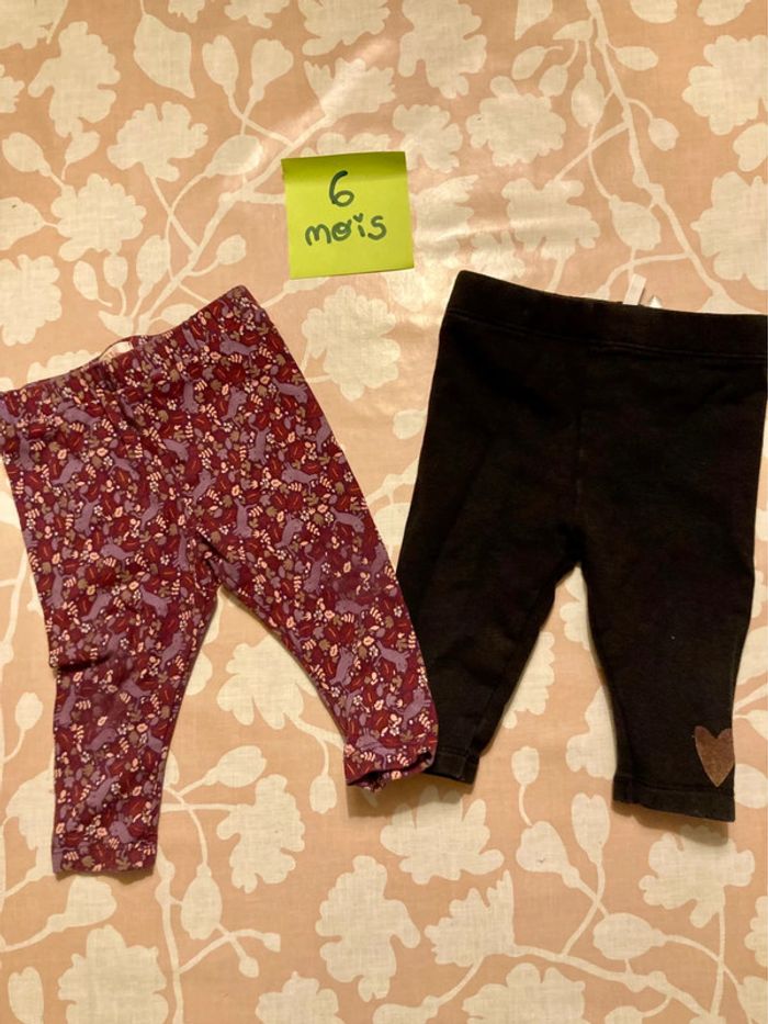 Lot deux leggings 6 mois