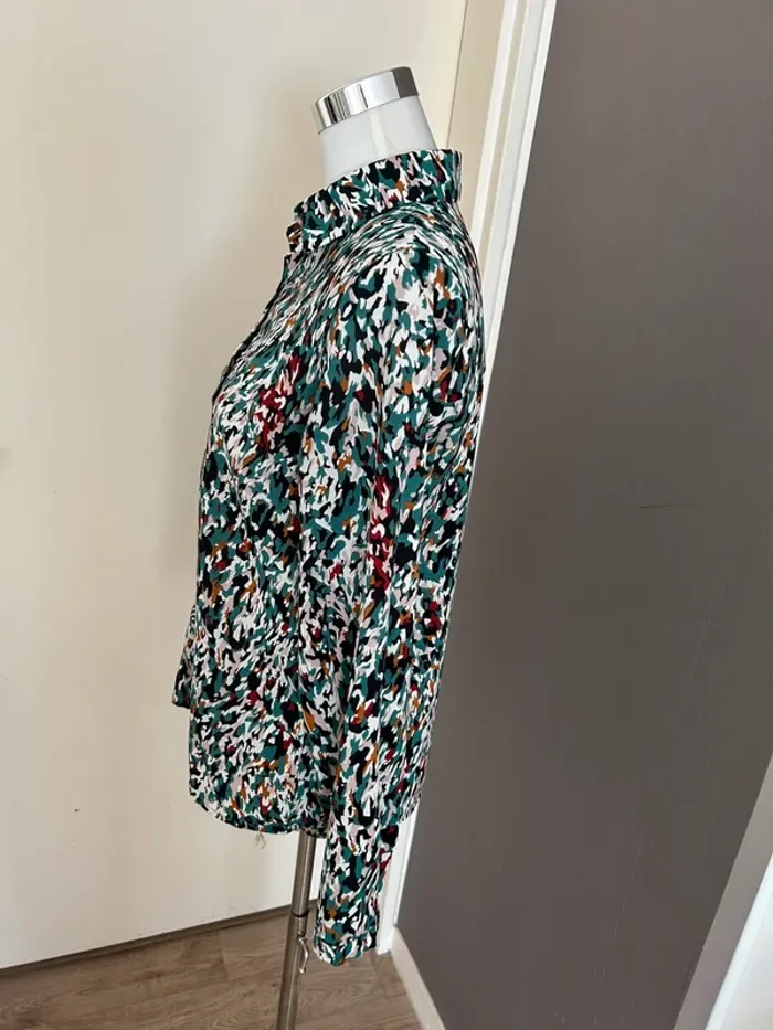 Wantit chemise verte, imprimée femme, taille M - photo numéro 3
