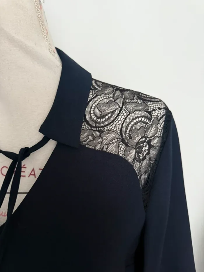 Robe bleu marine Automne/Hiver Zapa taille M 38 - photo numéro 4