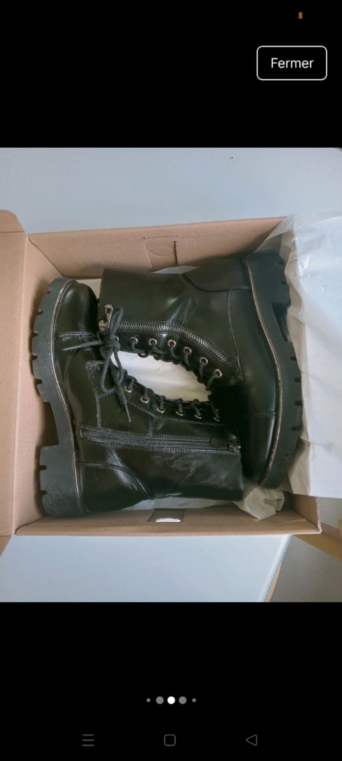 Bottines rock lacet fermeture docs