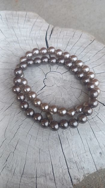 Lot de 2 bracelets perles vintage