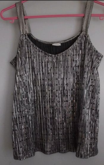 Top gris métal Camaïeu