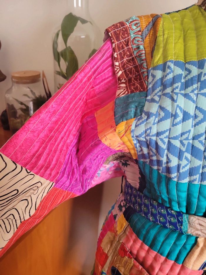 Veste style kimono patchwork. Neuve - photo numéro 4