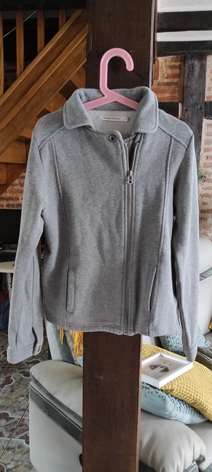 Veste zippée grise