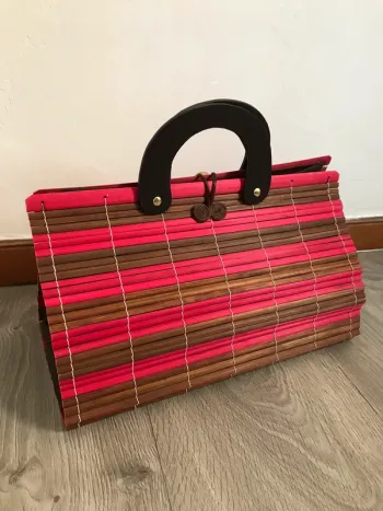 Sac bambou vintage journée ou plage