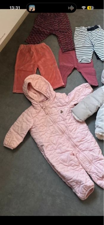 Lot vêtements chaud taille 6 mois bébé fille