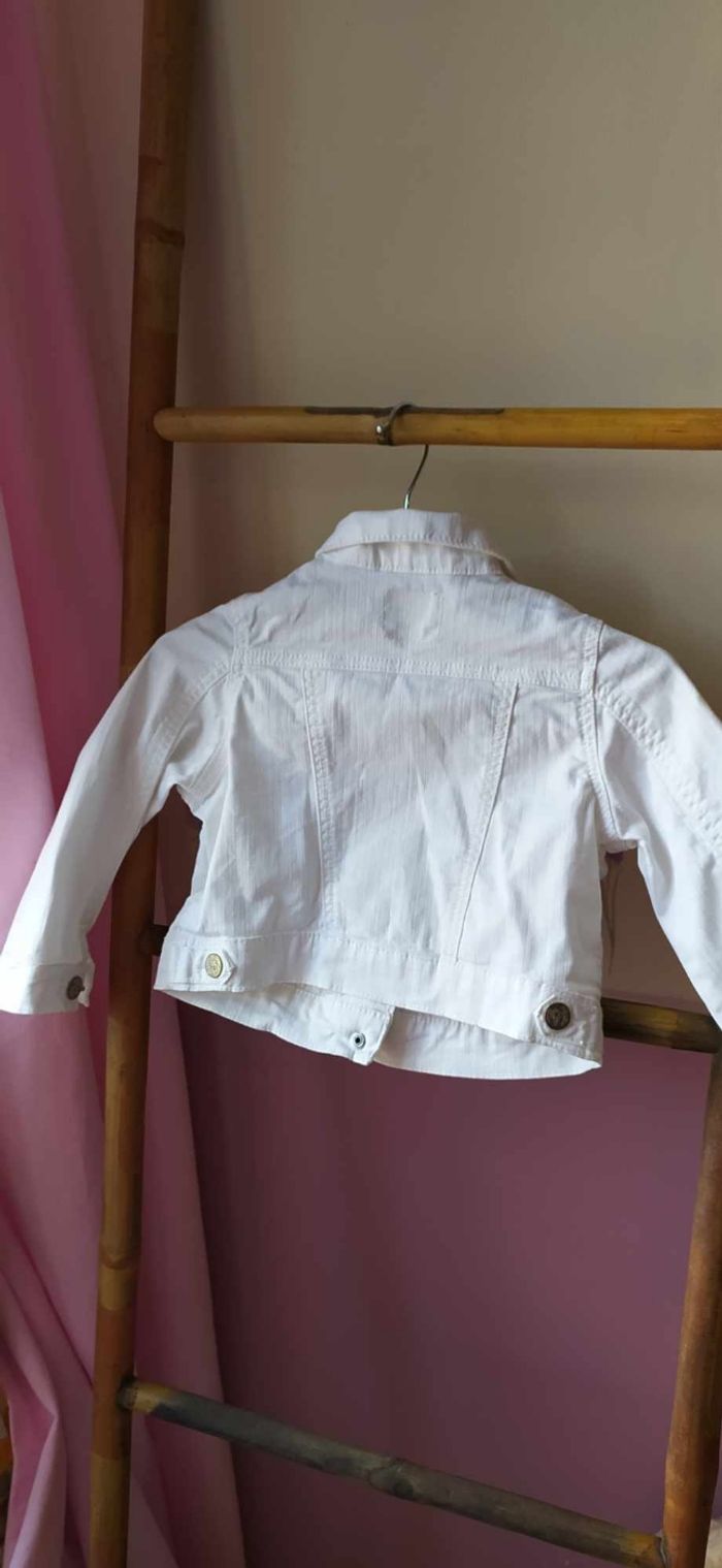 Veste jean blanc 12/ 18 mois - photo numéro 3