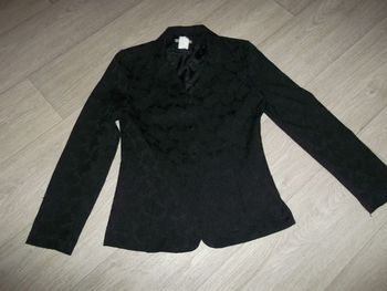 Veste FIONELLA DI VERDI noire fluide damassé taille 40 TBE