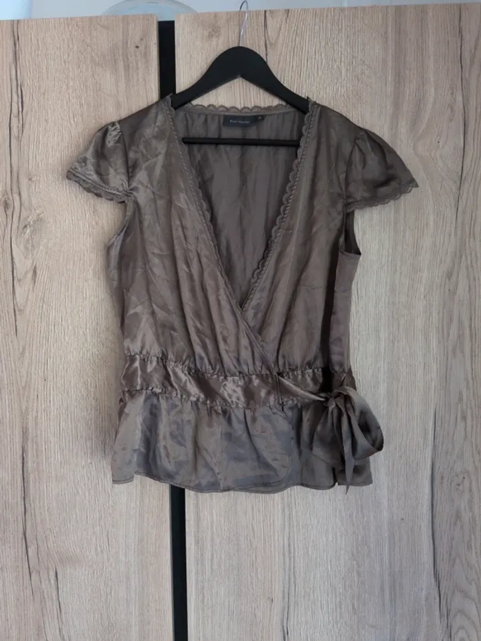 Blouse cache-cœur satinée - Kiabi - Taille 40