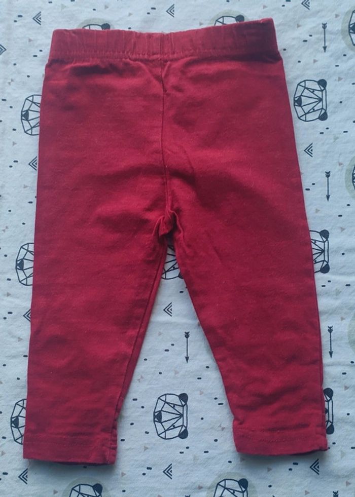 Legging rouge taille 6 mois - photo numéro 2
