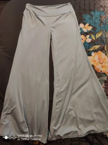 Pantalon fluide été bleu ciel m