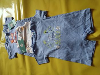 lot 3 barboteuse combishort garcon tex baby 50 cm 0 mois