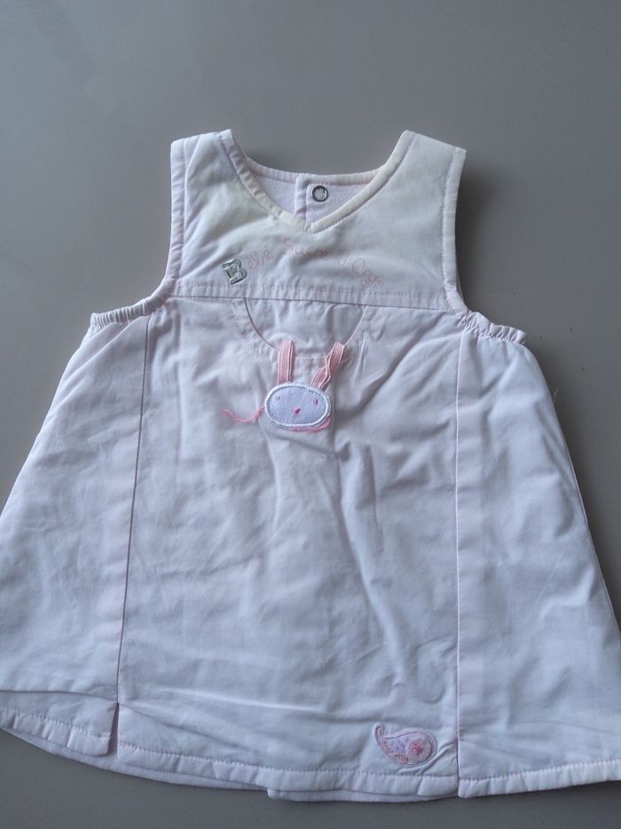 Lot 2  robes BB      rose pâle   taille   1  mois - photo numéro 4