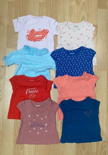 Lot 8 T-Shirts - 6 mois - Vertbaudet