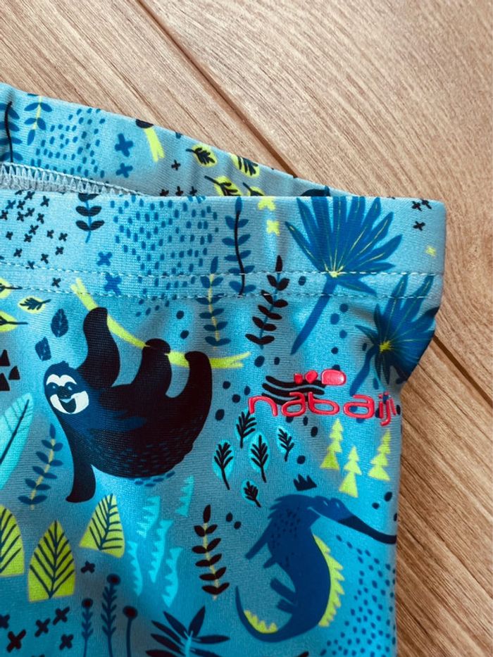 Taille 6 mois caleçon maillot de bain garçon Nabaiji bleu et vert * jungle * 💙 - photo numéro 2