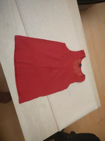 Débardeur framboise dos dentelle kiabi 10 ans