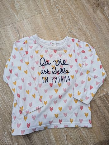 Haut de pyjama 24 mois bebe fille