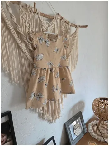 😍 magnifique robe enfant bébé fille 9 mois neuve