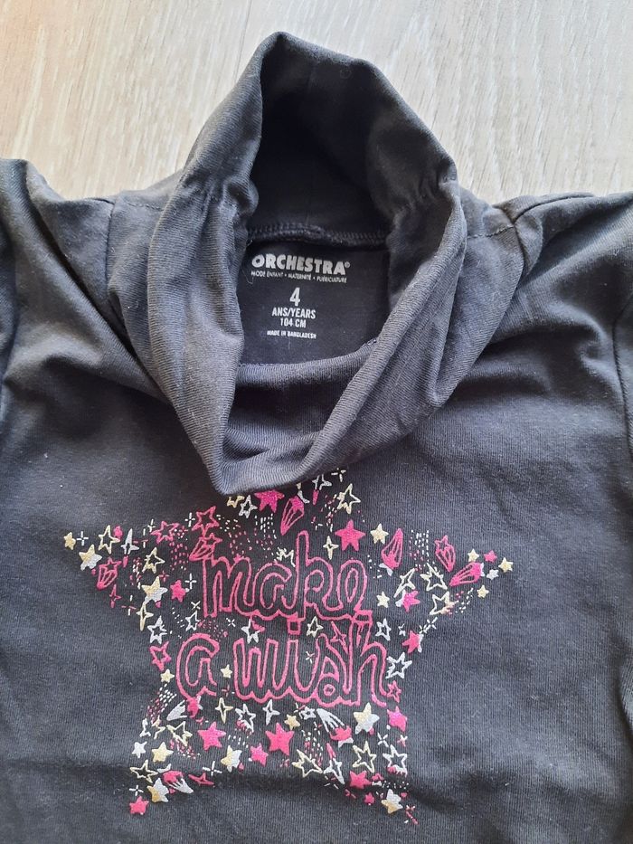 Tee shirt col roulé taille 4 ans Marque orchestra - photo numéro 2