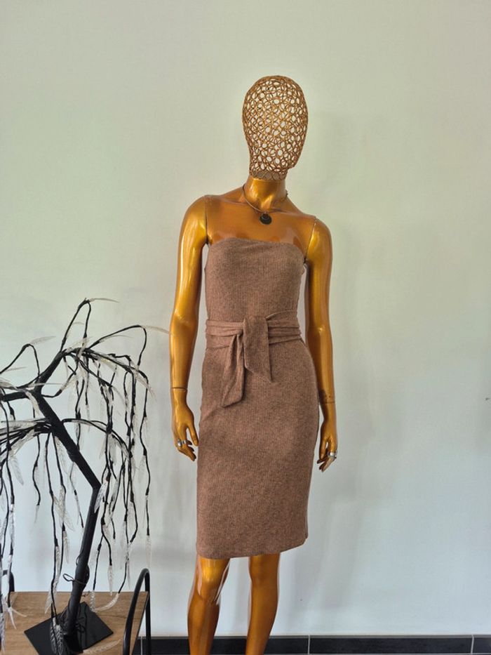 Robe Bustier Femme Taupe