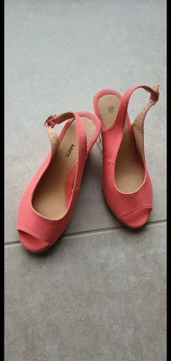 Semelles compensées rose