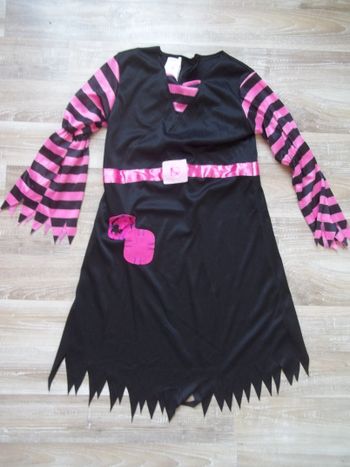 Robe sorcière noire et rose Rubie's Large