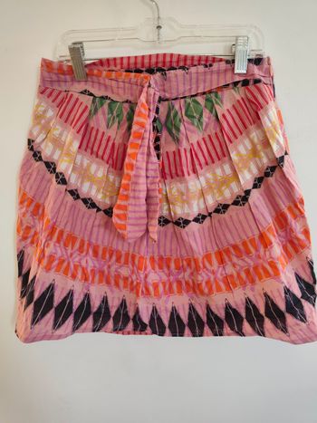 Jupe courte imprimée Naf Naf taille 34 – multicolore, ceinture à nouer