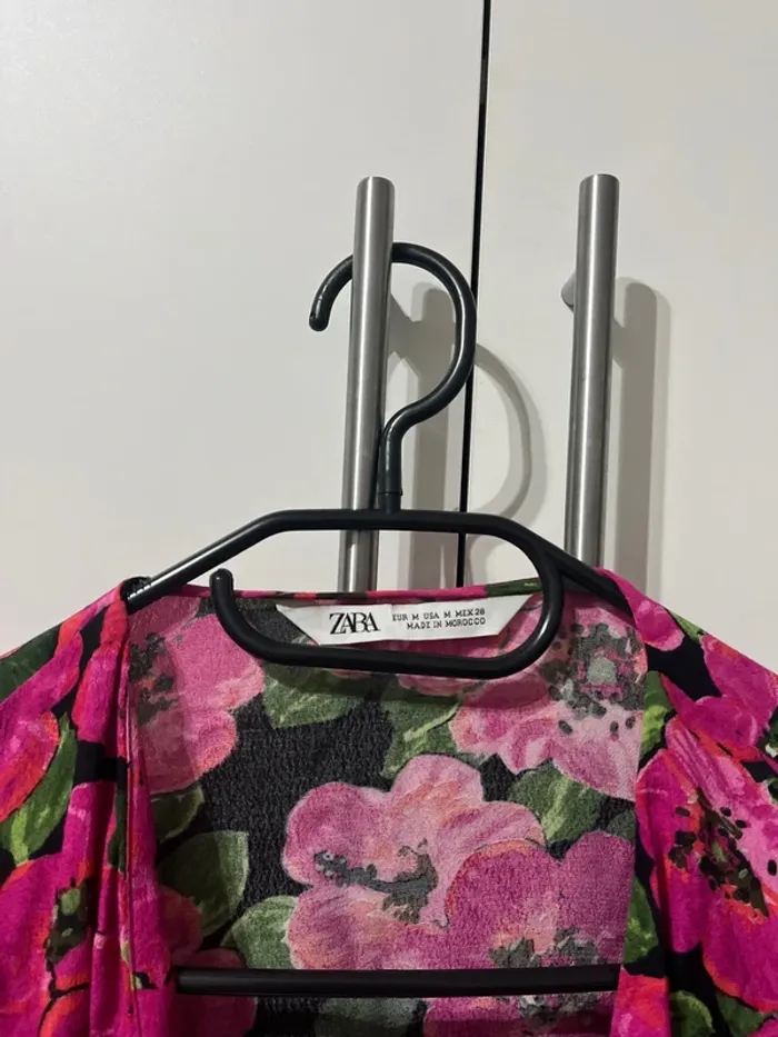 Veste fleurie Zara rose - photo numéro 2