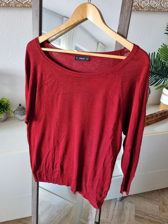 Pull Zara Bordeaux taille S