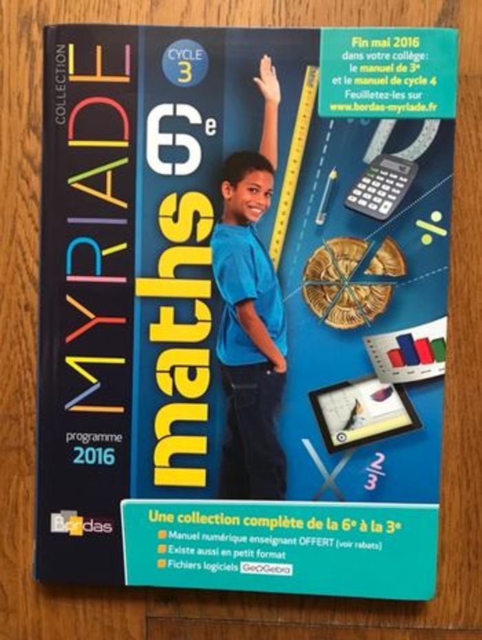 Myriade 6e - Manuel de l'élève - Bordas