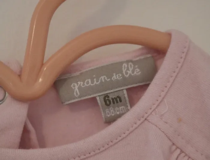 Ensemble haut Grain de blé et pantalon Kiabi 6 mois - photo numéro 8