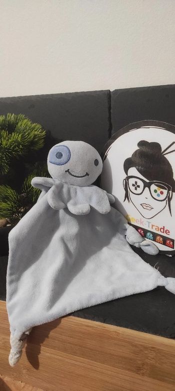 Doudou Pieuvre Octopus Plat Bleu early day primark rayé gris blanc cocard