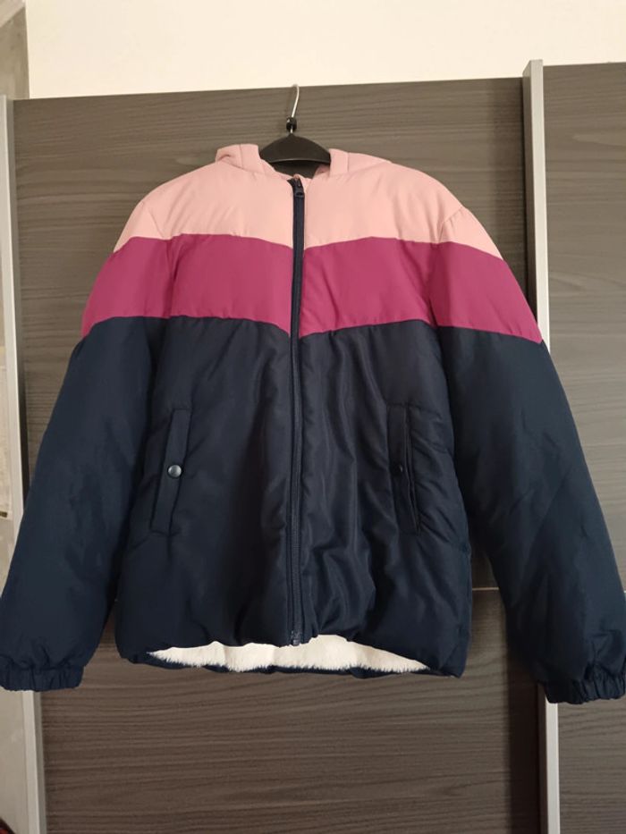 Manteau rose bleu avec intérieur rembouré Tex 11 12 ans