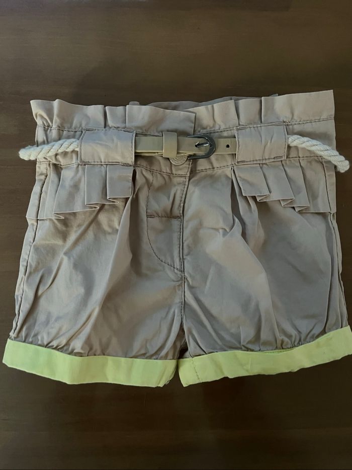 Ensemble short marron/teeshirt jaune Tape à l’œil  18 mois - photo numéro 3