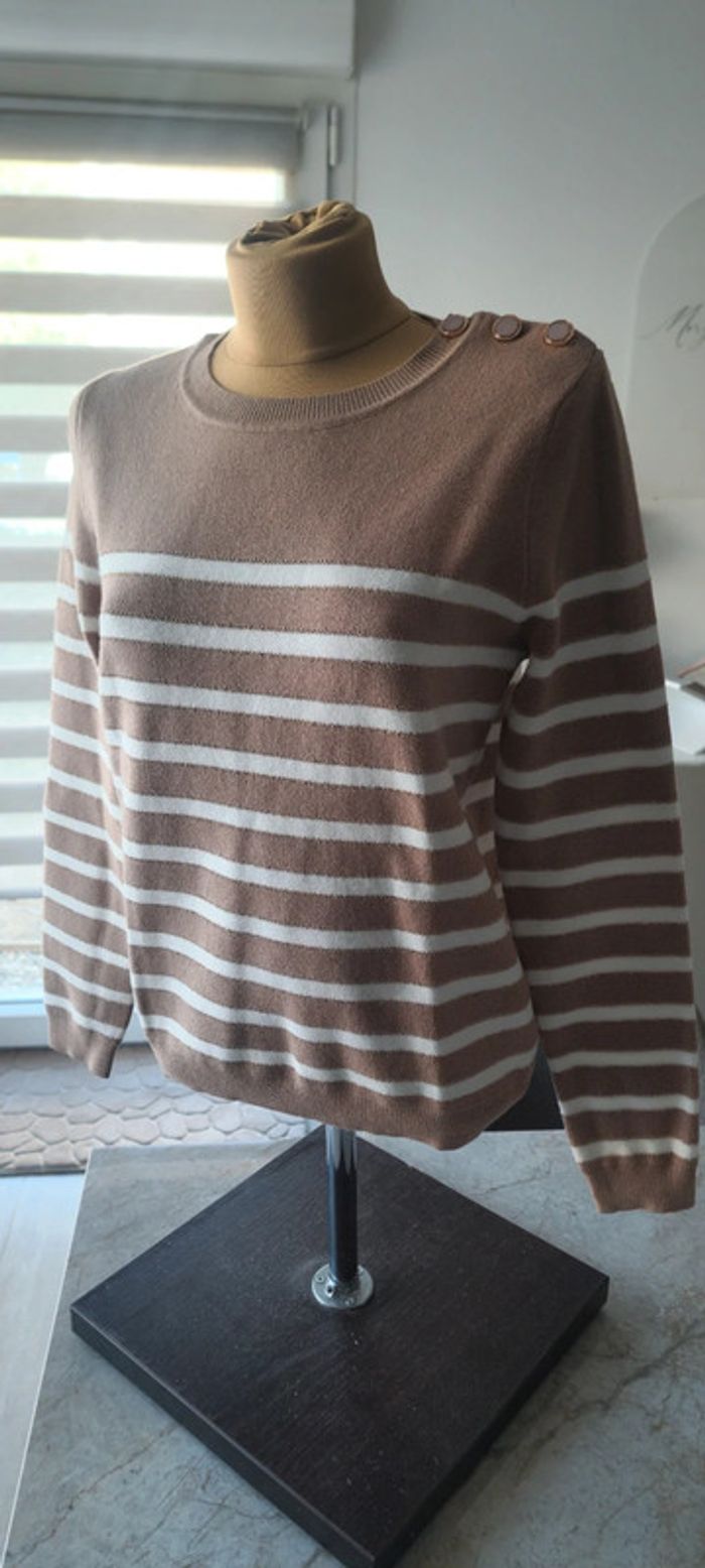 Pull Majolica - Striped Taupe