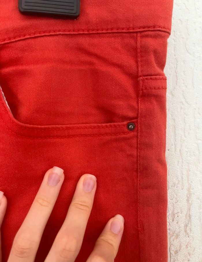 Pantalon skinny fit, rouge/orange, IKKS , 14 ans - photo numéro 4