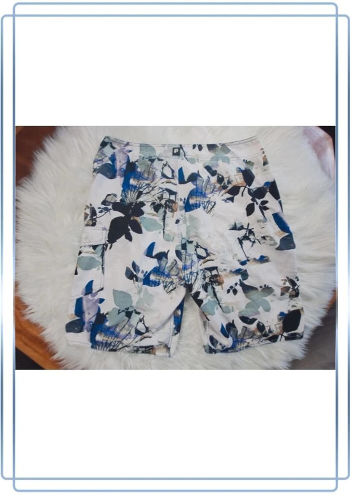 Boardshort Protest Homme – Taille L – Motif Floral Bleu - (599) - photo numéro 5