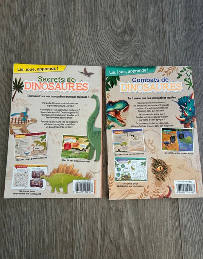 Magazine livre secret de dinosaures combat de dinosaures - photo numéro 2