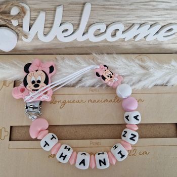 Attaches tétines en silicone  minnie et mickey