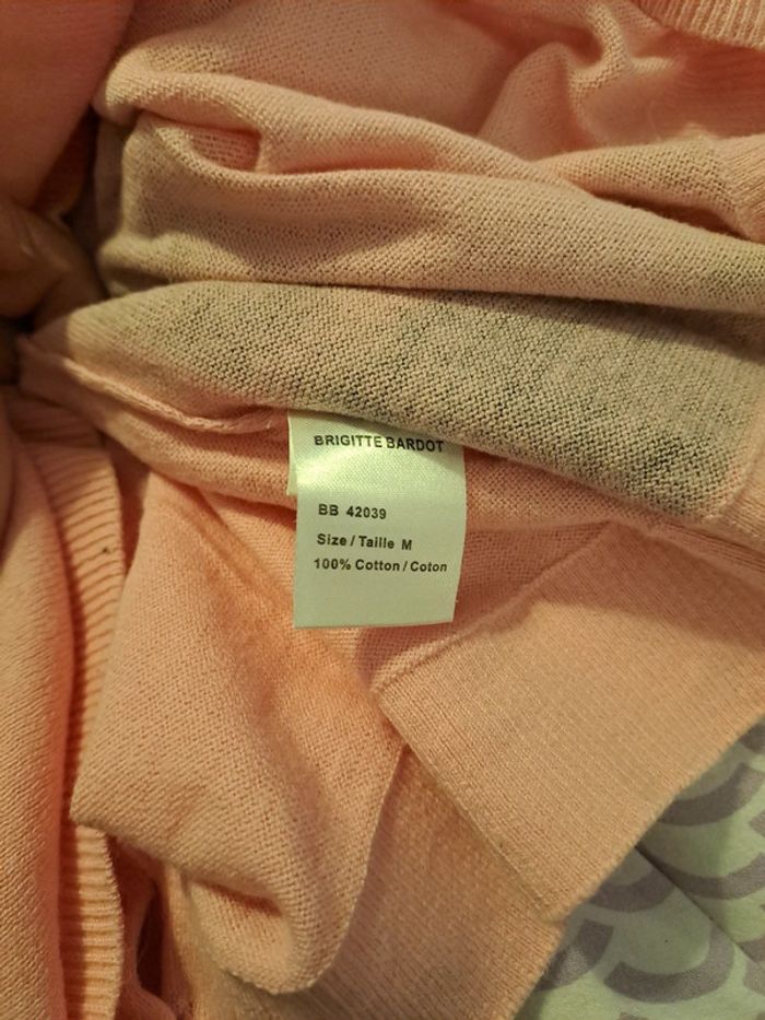 Brigitte bardot pull fin rose taille M - photo numéro 6