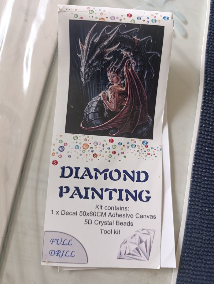 Grand diamond painting 50x60cm déjà fait dragon - photo numéro 4
