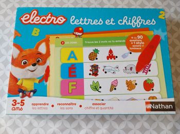 Jeu Électro Lettres & Chiffres Nathan + Stylo – Jeu éducatif