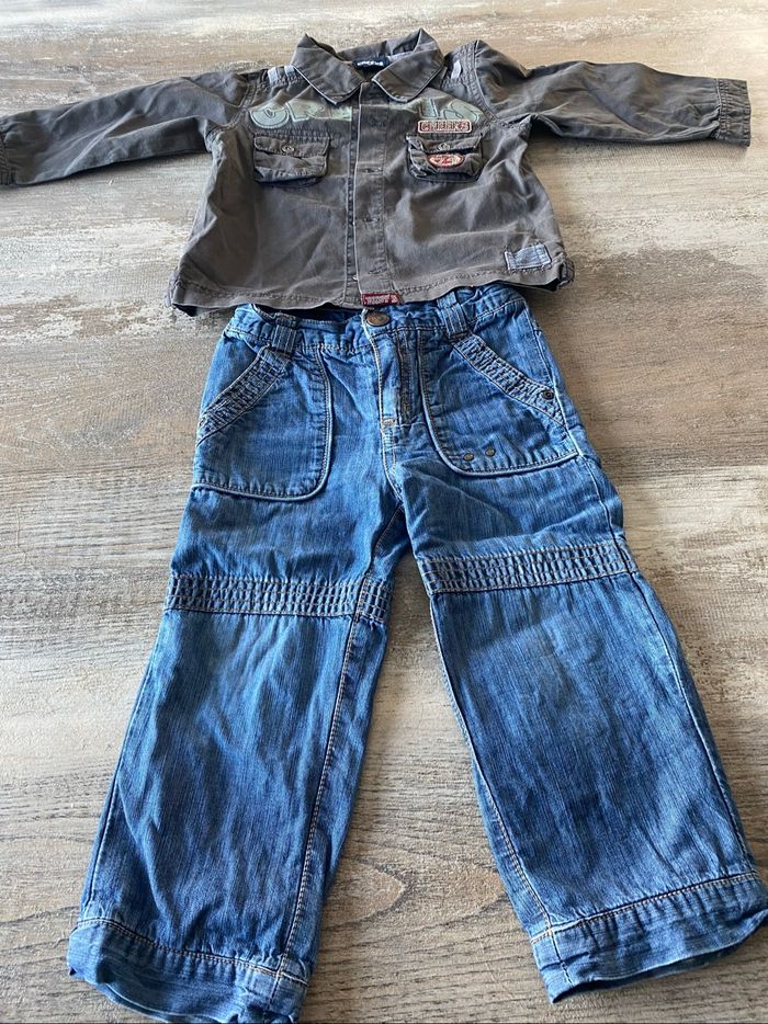 Lot vêtements garçon hiver chemise jean pantalon polo - photo numéro 6