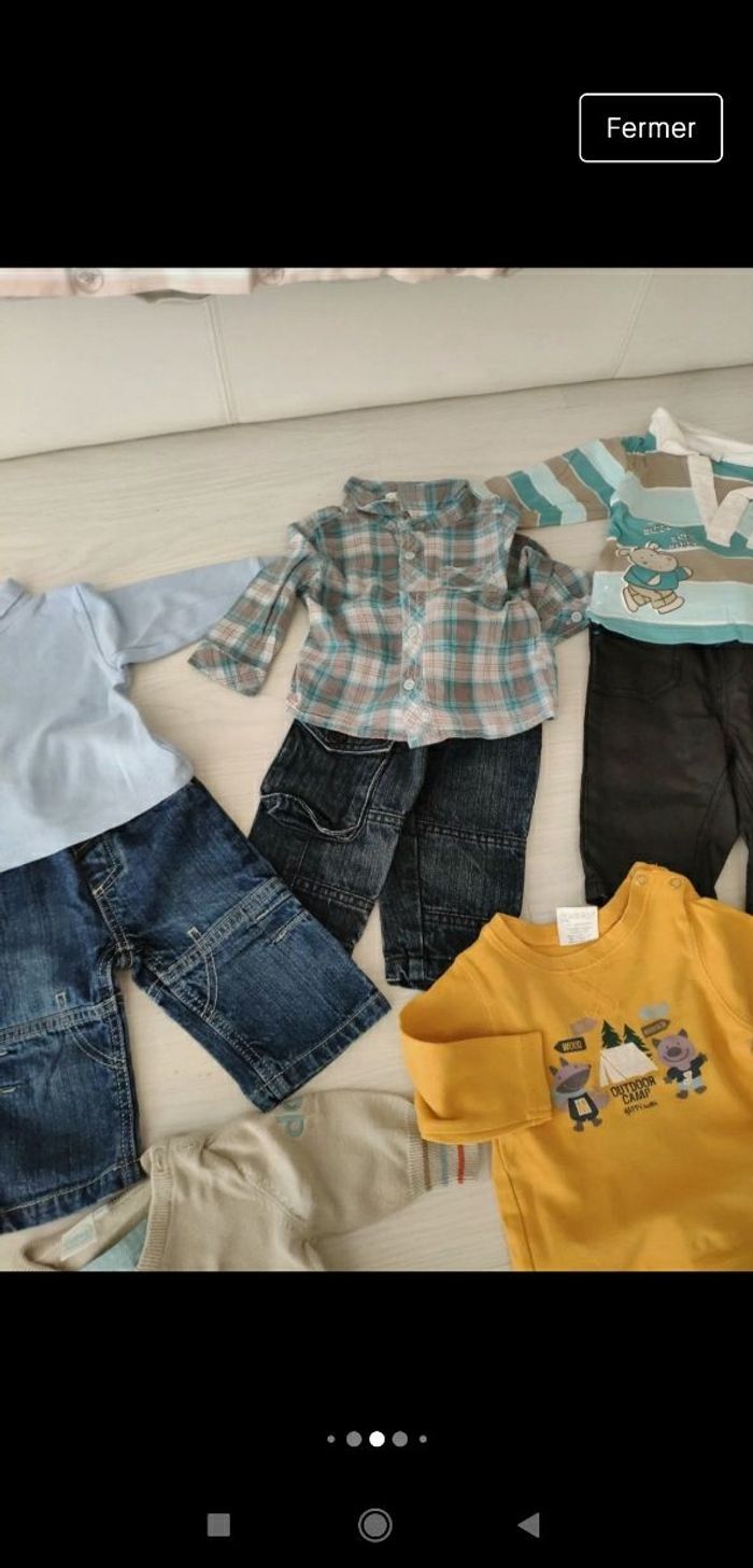 Gros Lot de 8 tenues ensembles bébé garçon 6 mois interchangeables - photo numéro 3