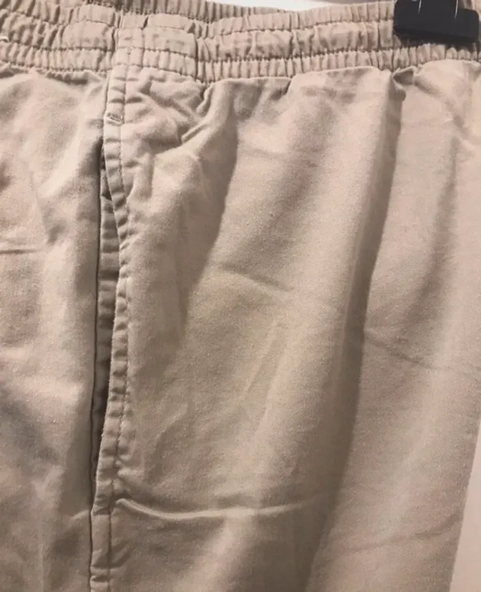 Shorts bermuda homme uni olo poche sur les côtés et derrière beige taille L - photo numéro 6