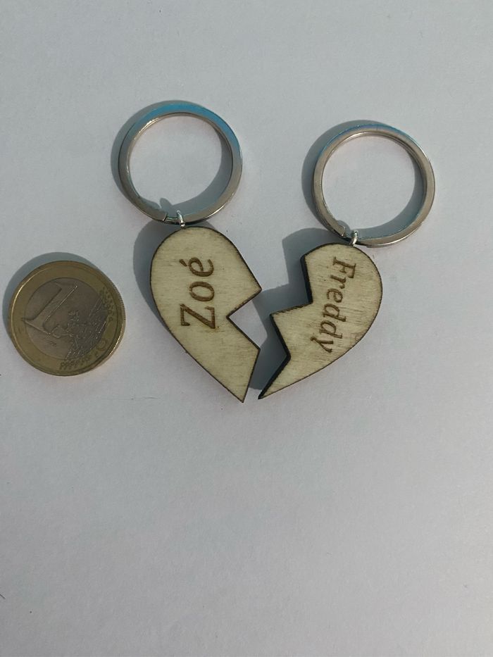 Porte clés couple cœur