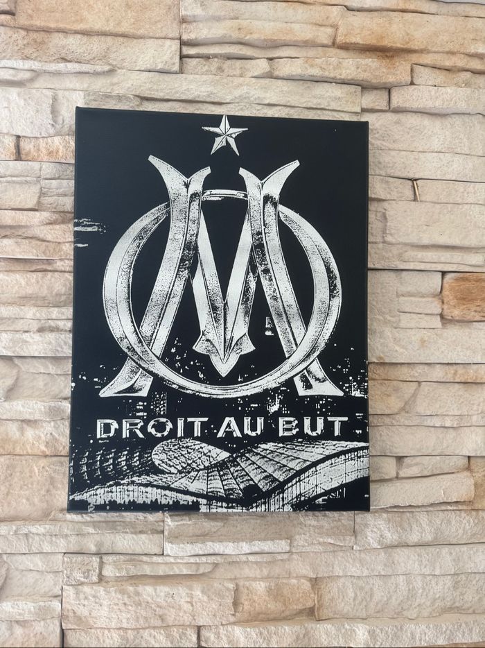 Tableau OM - Logo “Droit au But” en toile 30x40cm - photo numéro 3