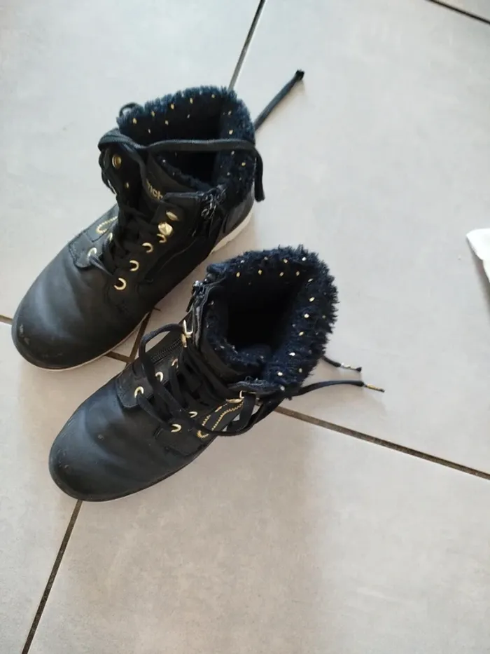 Chaussures montantes noir bench porte taille 34 - photo numéro 2
