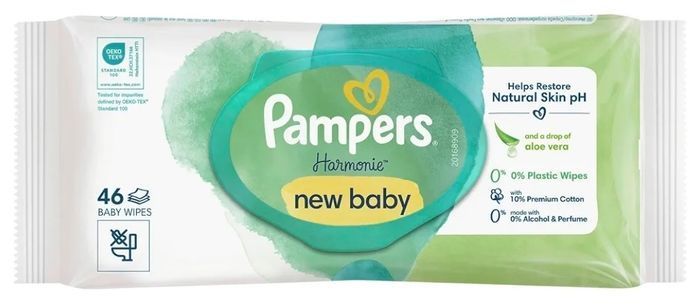 Lot de 9 paquets de Lingettes  Pampers Harmonie New baby - photo numéro 2