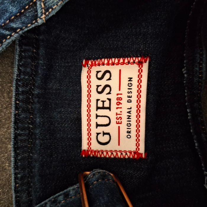 Combinaison en jean bleu foncé - Guess - photo numéro 9